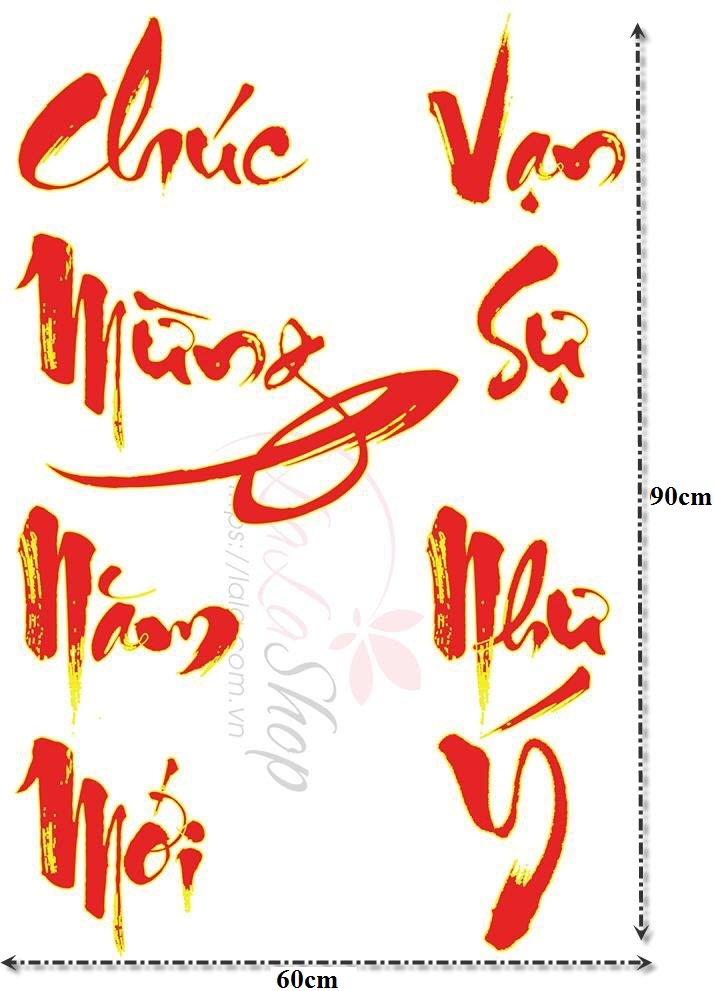 Decal chúc mừng năm mới - vạn sự như ý